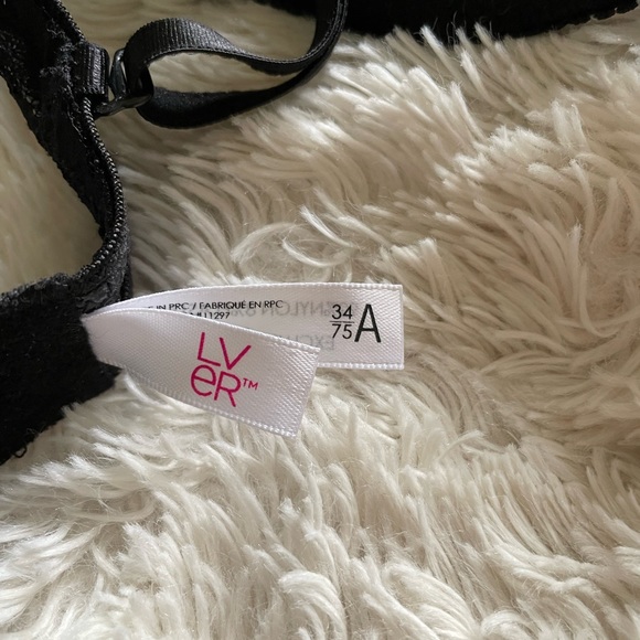 La Vie En Rose Black lace push-up bra 34A - Picture 4 of 6